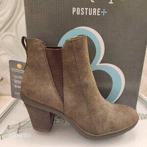BARETRAPS Womens Beige Posture Plus Dasha Toe Block Heel Slip On Booties 10 M